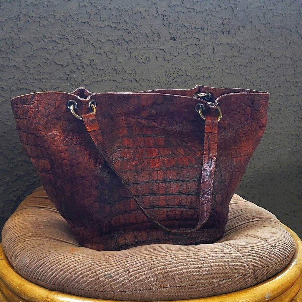 Claudia Firenze Crocodile Embossed Handbag